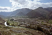 Urubamba valley, dominated by the imposing summits of the Cordillera de Vilcabamba